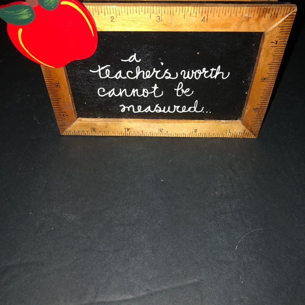 Wooden Teachers box storage box organizer ruler
